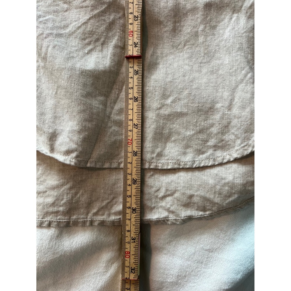 L.L.Bean Women's Beige Linen Long Sleeve Button Down Basic Shirt Top, XL - Picture 8 of 8